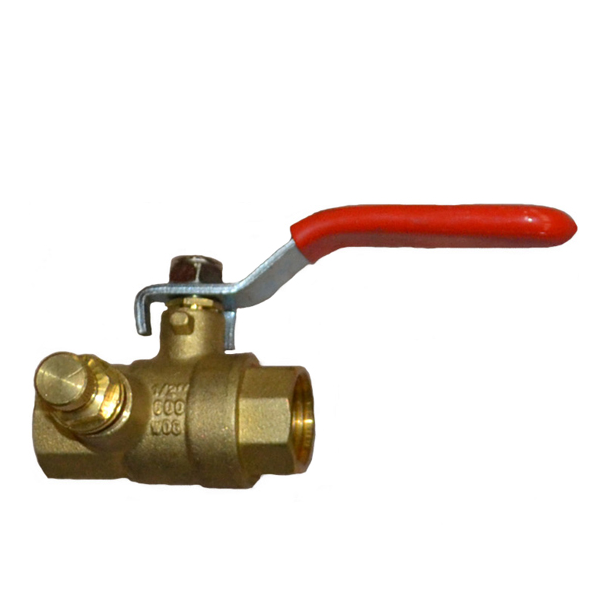 Installation of New Water Shut Off Valves - PT Port Brass Ball Valve - Red