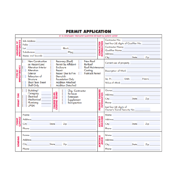 Permit Processing for Mechanical Air Conditioning Building Permit - CAC1822519