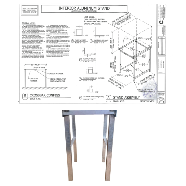 Install Equipment Support (Unistrut or Stand)